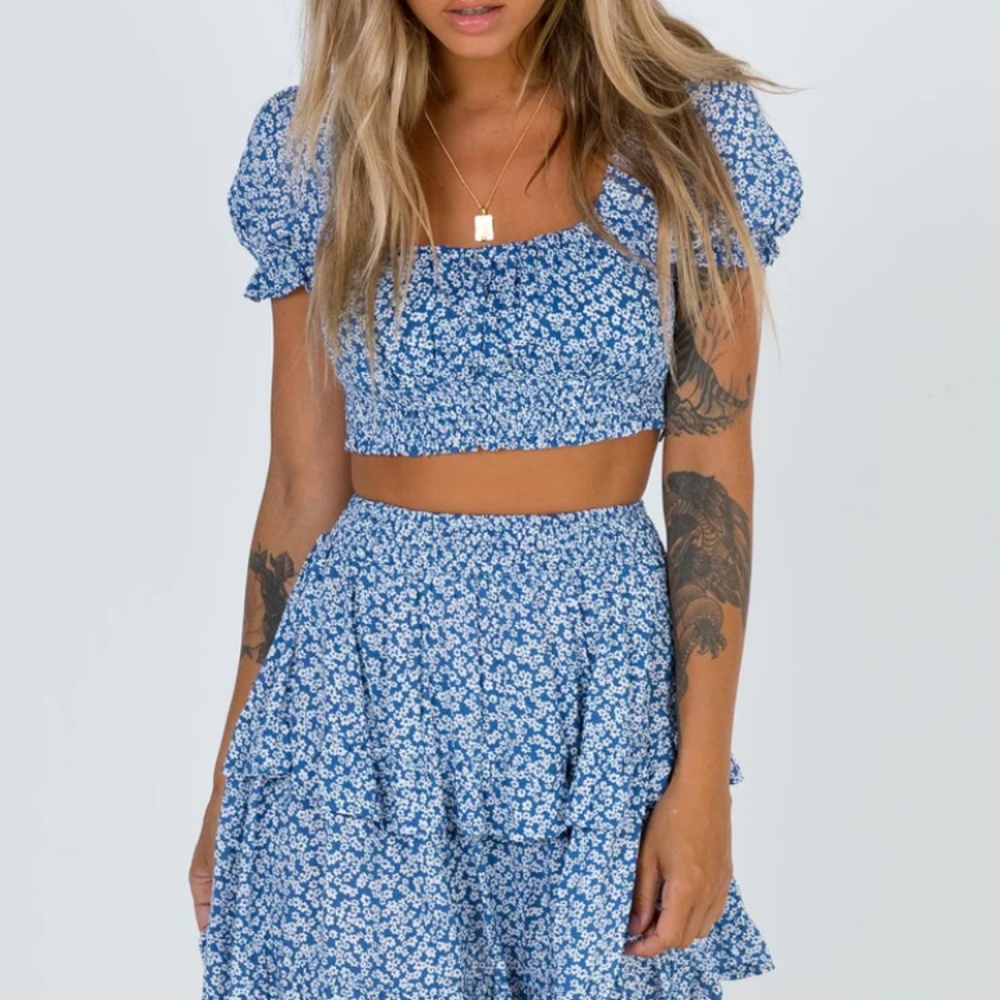 Princess Polly Women's Blue and White